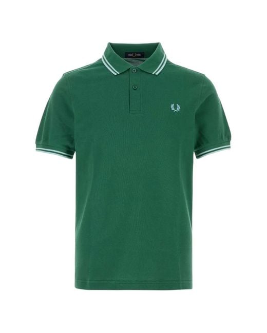 Fred Perry Green Twin Tipped Polo Shirt for men