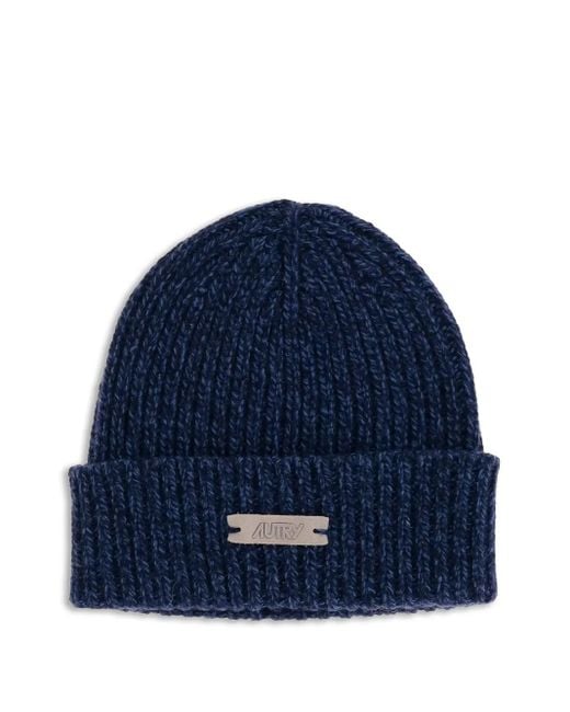 Bonnet En Maille Côtelée À Logo Autry pour homme en coloris Blue