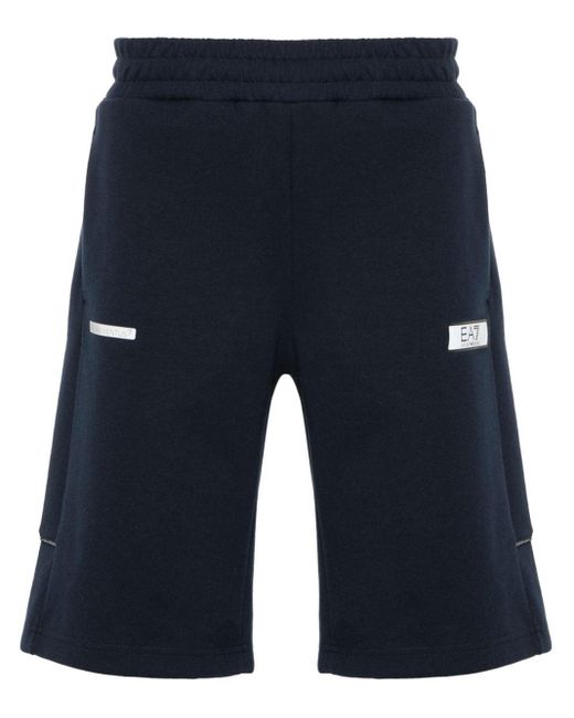 EA7 Blue Dynamic Athlete Bermuda Shorts for men