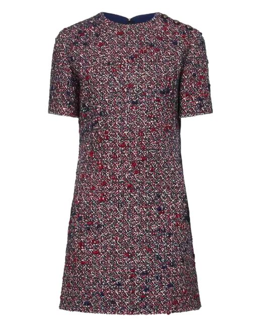 Gucci Purple Kleid mit kurzen Ärmeln