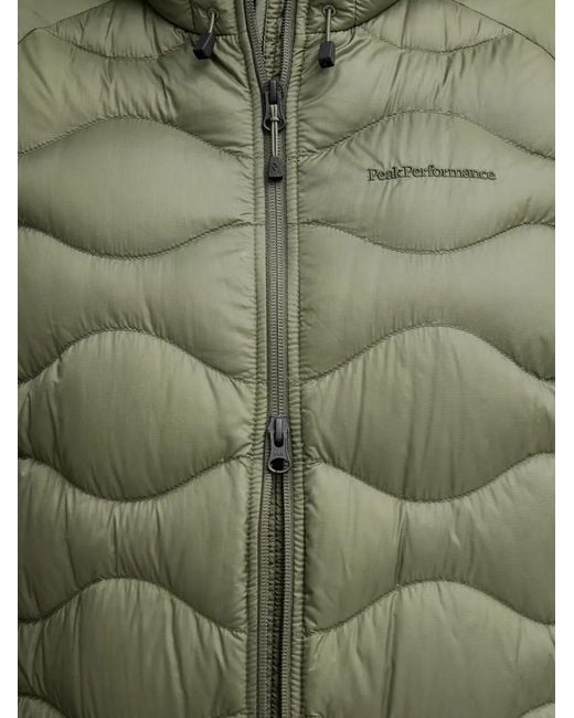 Peak Performance Green Helium Hooded Quilted Parka