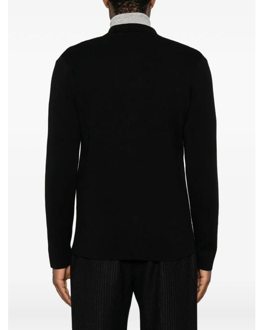 Daniele Fiesoli Black Button-Up Patch-Pocket Cardigan for men