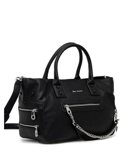 Juicy Couture Black Chain-Embellished Tote Bag