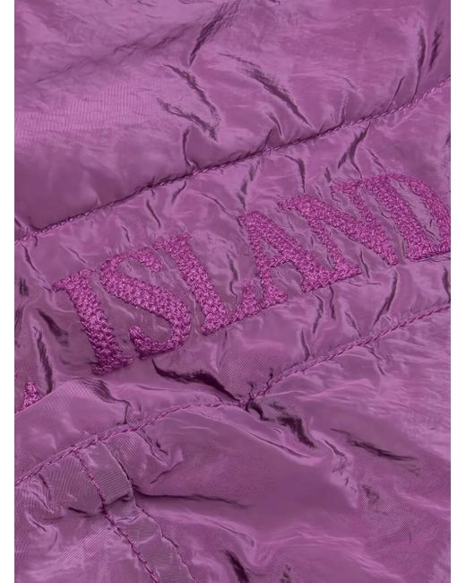 メンズ Stone Island フーデッド ダウンジャケット Purple