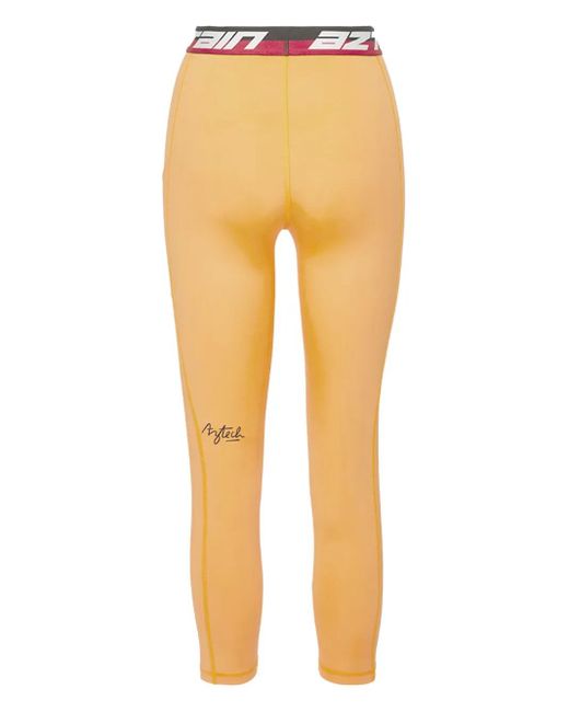 Aztech Mountain Yellow Legging Next To Skin