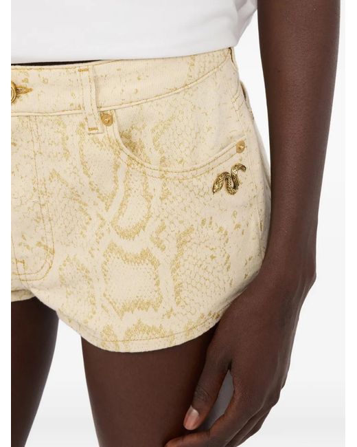 Roberto Cavalli Natural Animal-Pattern Shorts