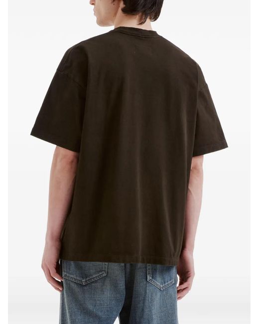 Doublet Black Character-Patch Chest-Pocket T-Shirt for men