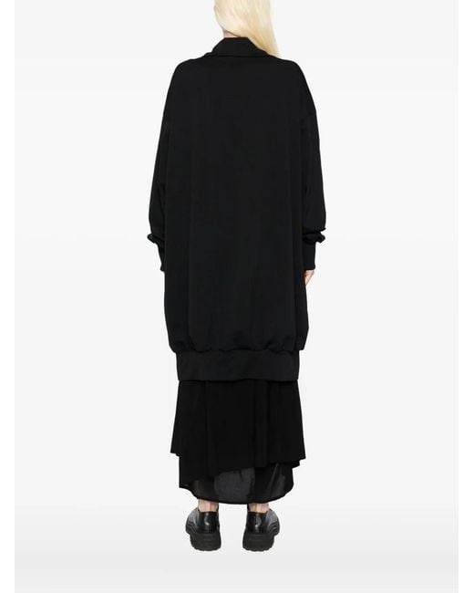 Yohji Yamamoto Black Jersey Twill Coat