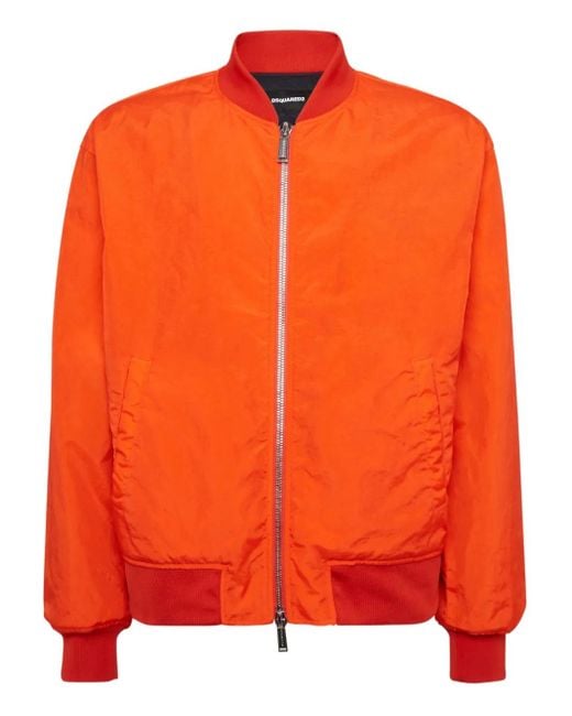 Chaqueta bómber con logo estampado DSquared² de hombre de color Orange