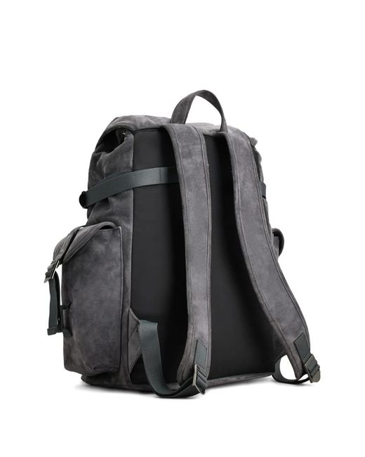 Tod's Black Suede-Leather Backpack for men