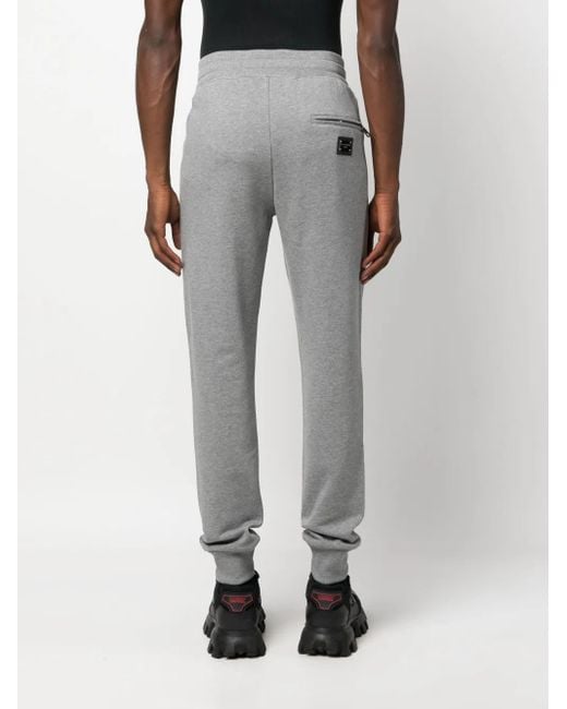 Dolce & Gabbana Gray Drawstring Cotton Track Pants for men