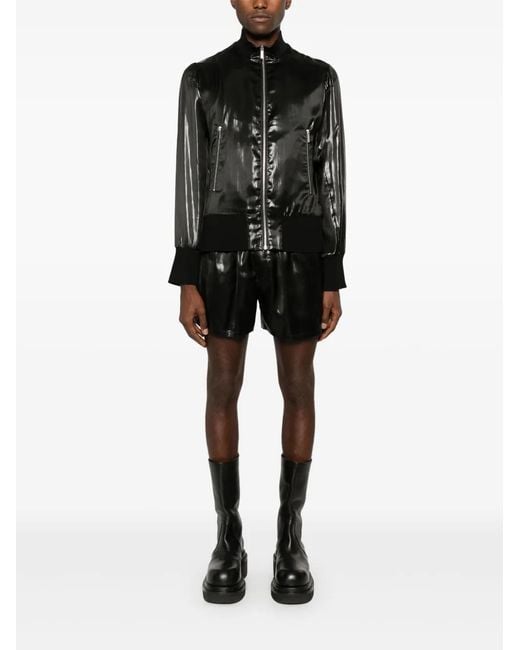 SAPIO Black Ciré-Effect Jacket