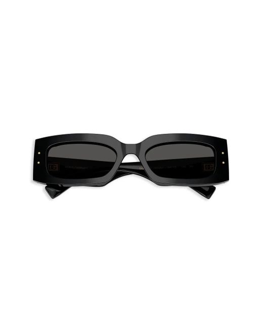 Dolce & Gabbana Black Rectangle-Frame Sunglasses