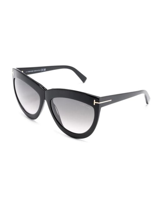 Tom Ford Black Doris Oversize-Frame Sunglasses