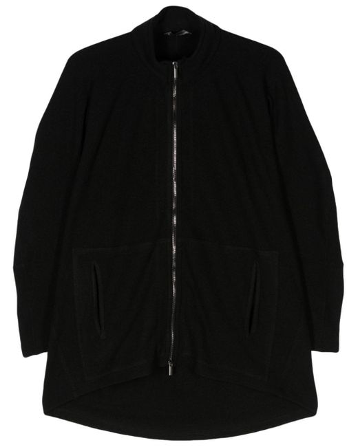 Gentry Portofino Black Zip-up Virgin-wool Jacket
