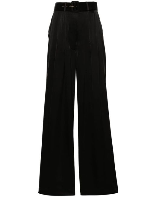 Pantalones anchos con cinturón Zimmermann de color Black
