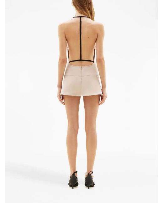 Courreges Natural Backless Twill Minidress