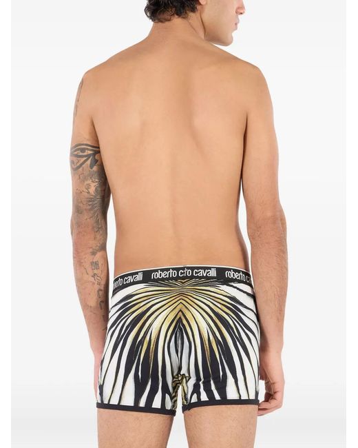Roberto Cavalli White Print Boxers for men