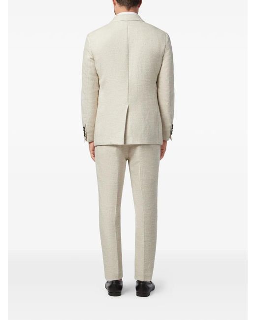 Billionaire White Statement Double-Breasted Blazer for men