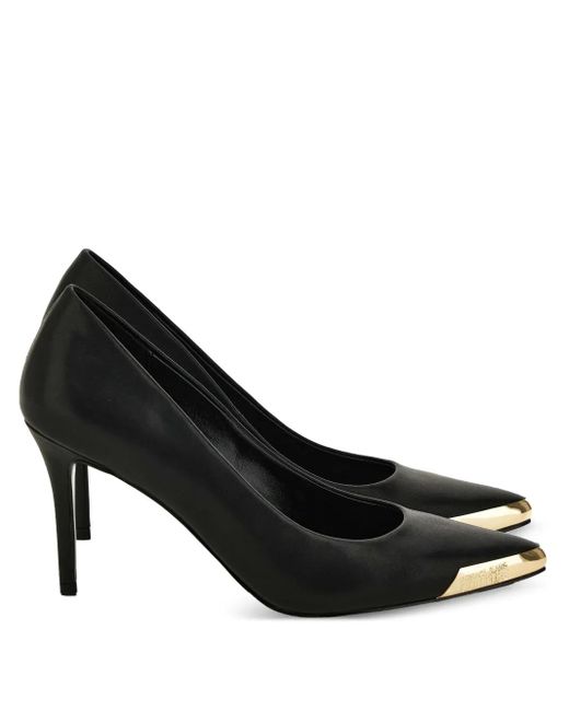 Versace Jeans Couture メタリックトゥ パンプス Black