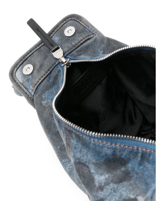 Petit sac à main D-Vina en jean DIESEL en coloris Black
