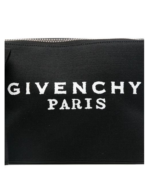 Givenchy Black Bow-Detailed Logo Clutch Bag