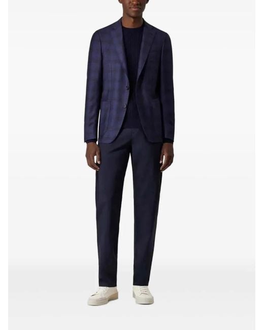 Canali Blue Drawstring Chinos for men