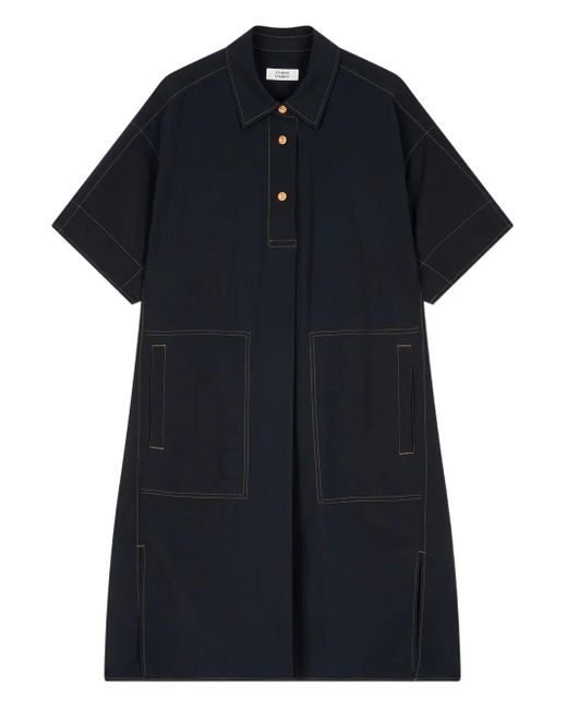 Studio Tomboy X Black Button-Up Shirt Midi Dress