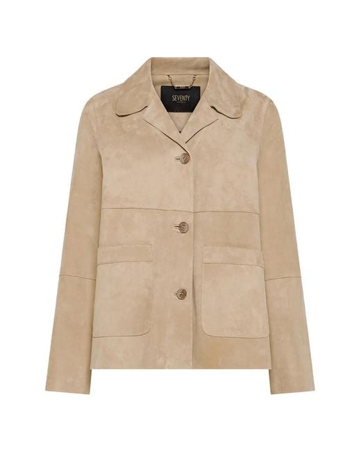 Giacca Con Tasche di Seventy in Natural