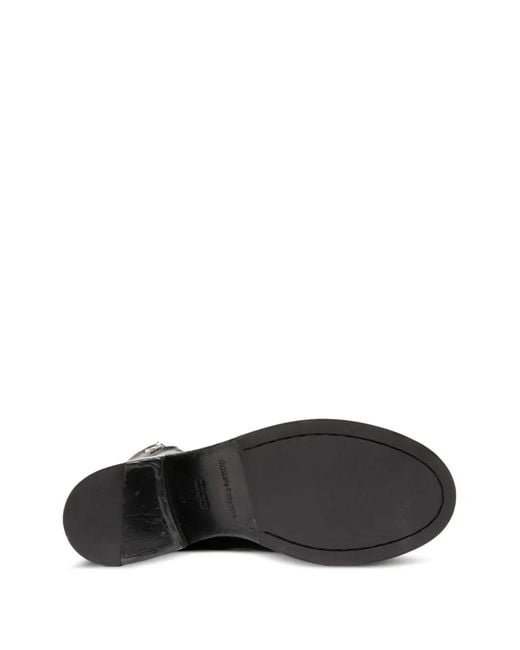 Officine Creative Black Brett 010 Side-Zip Ankle Boots