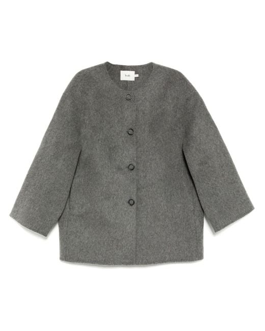 B+ AB Gray Wrap-around Shawl Jacket