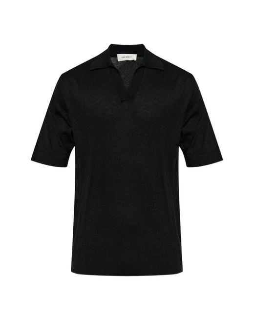 Lisa Yang Black V-Neck T-Shirt for men