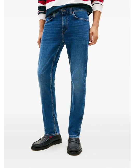 Tommy Hilfiger Blue Logo Patch Jeans for men