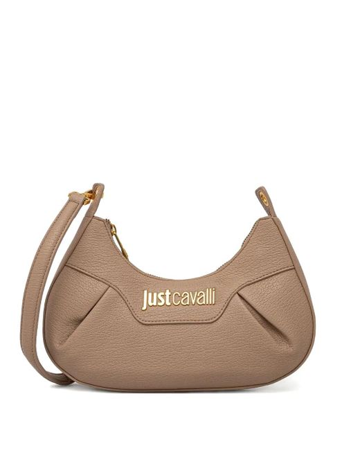 Borsa A Spalla Con Logo di Just Cavalli in Natural