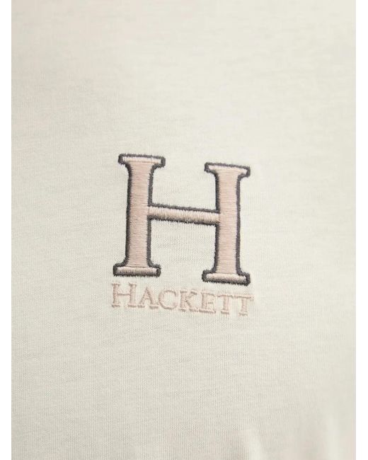Hackett White London Embroidered-Logo Cotton T-Shirt for men