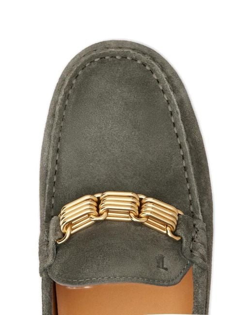 Tod's Gray Suede Loafers
