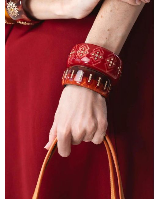 Mark Davis Red 18K Bakelite Bracelet