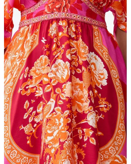 Camilla Red Tiles Of Türkiye Midi Dress