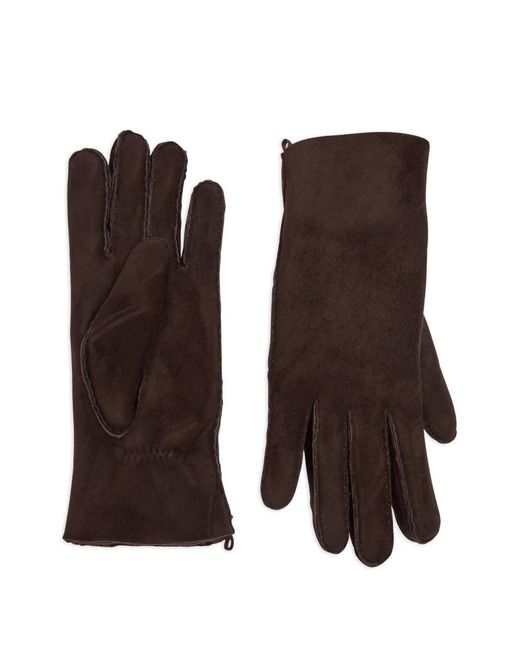 Agnelle Brown Denise Leather Gloves