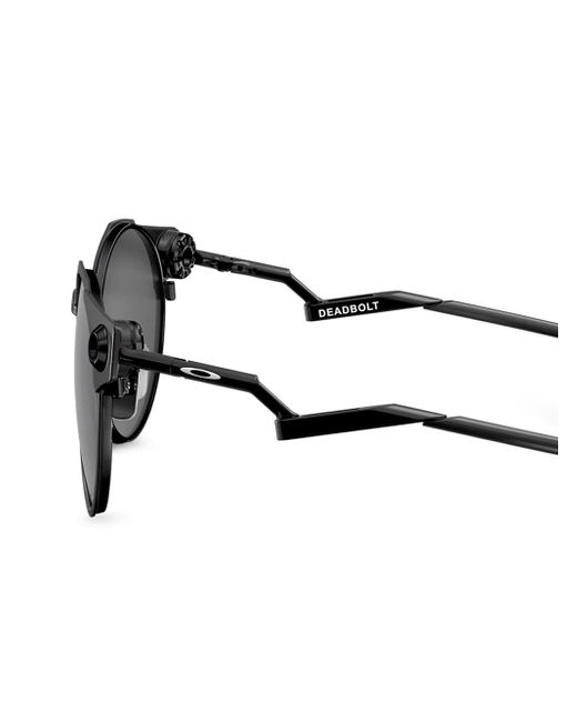 Oakley Black Deadbolt Round-frame Sunglasses