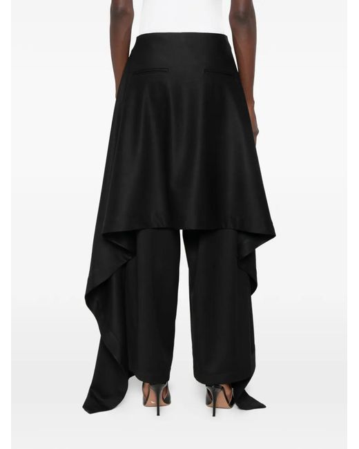 Vestiaire d'un Oiseau Libre Black Zip Palazzo Pants