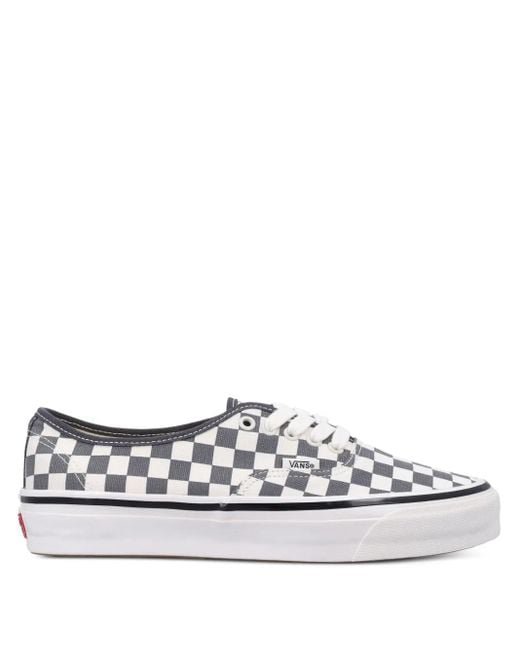 Vans White Lx Authentic 44 Checkerboard Sneakers