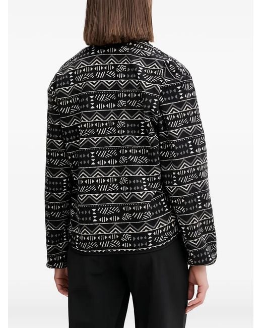 Columbia Black Patterned Zip-Up Top