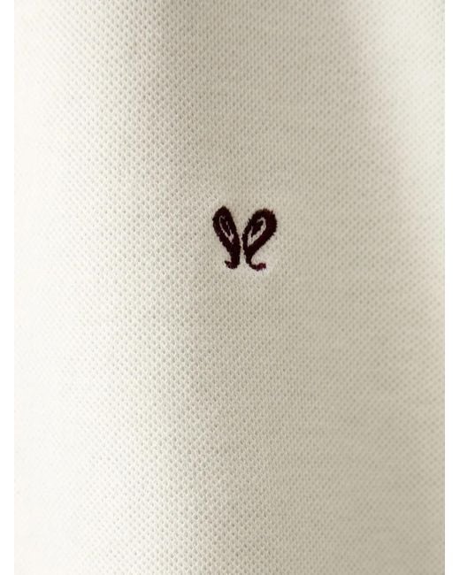 Rhude White Cotton Polo Shirt for men