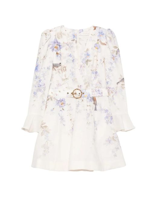 Zimmermann White Luna Mini Dress