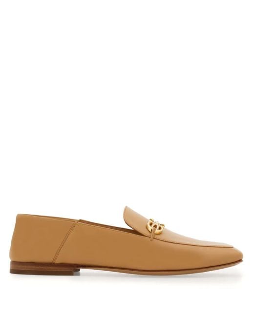 Ferragamo Brown Gancini-Embellished Loafers