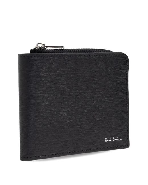 Paul Smith Black Zip Card Holder for men