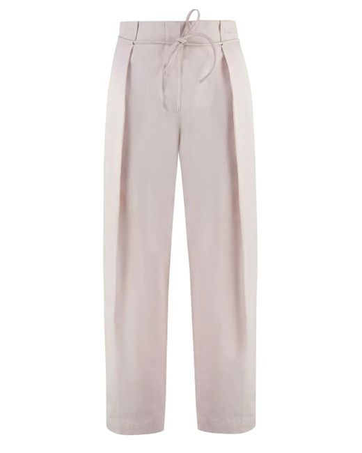Yves Salomon White Hose mit Gürtel