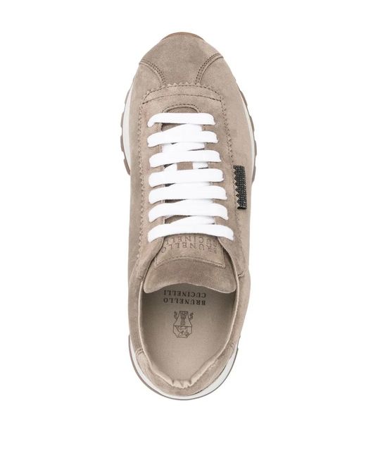 Brunello Cucinelli White Sneaker With Decoration