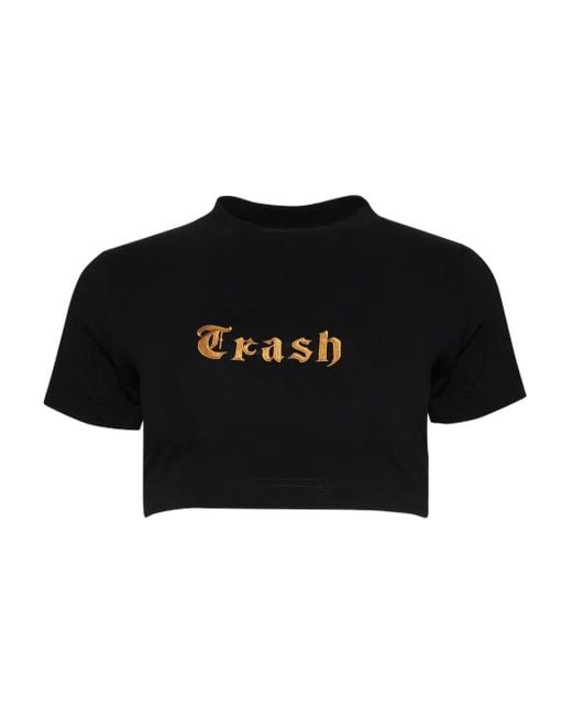 Vetements Black Embroidered T-Shirt